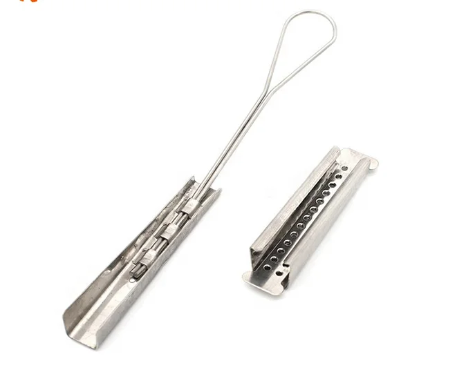 Outdoor ODWAC-22 FTTH Flat Drop Wire Tension Clamps Arc Type Anchor Clamp Fiber Drop Cable Suspension Clamp