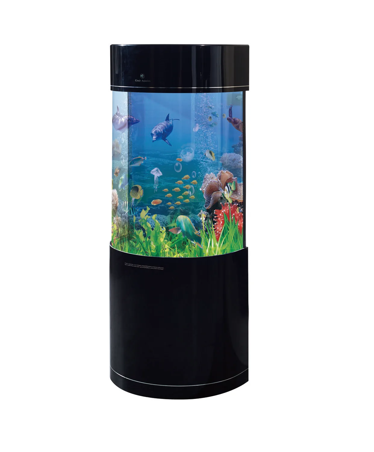 36 gal semi-cylinder acrylic aquarium