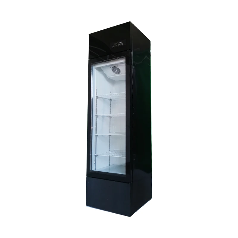 850L Upright Single-Temperature Display Cooler Supermarket Vertical Freezer with Auto Defrost Glass Construction Cool Climate
