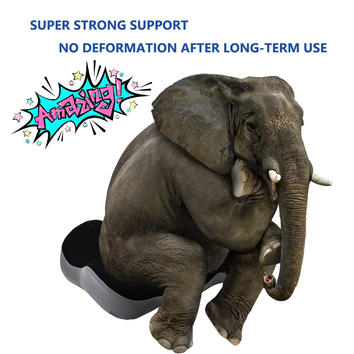 Custom Factory wholesale customizable logo slow rebound orthopedic high-end ergonomic Coccyx detachable memory foam cushion