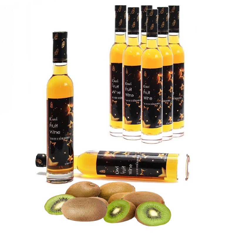 Delicious kiwi fruit wine press kiwi fruit wine a bottle of 375ml Kiwi wine health and nutrition drink