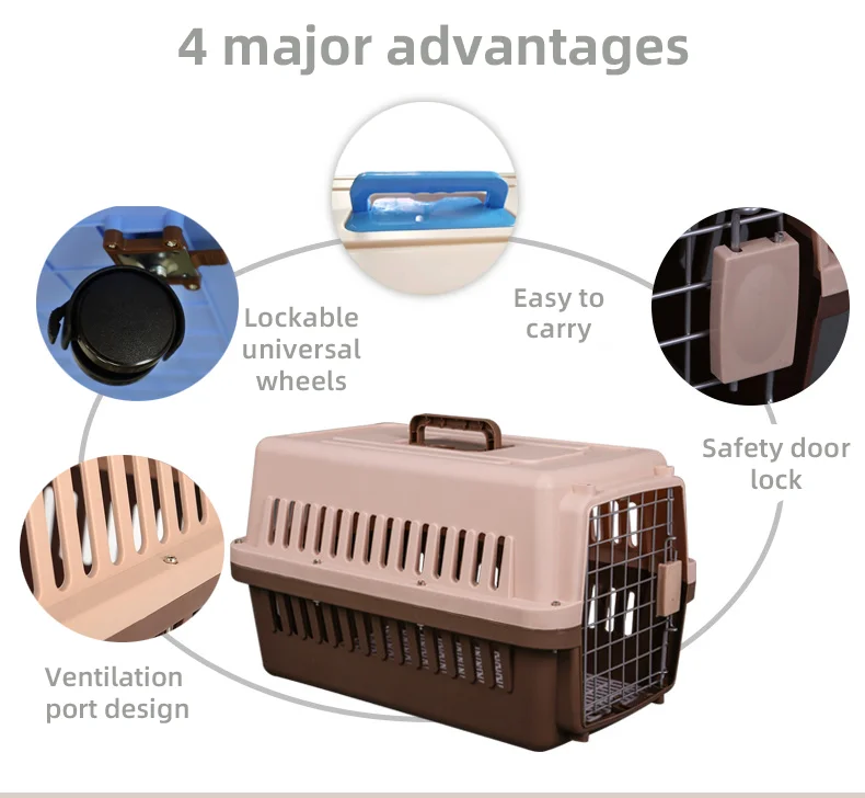 Outdoor Plastic Pet Cages Carriers Houses Large Kennel For Dogs