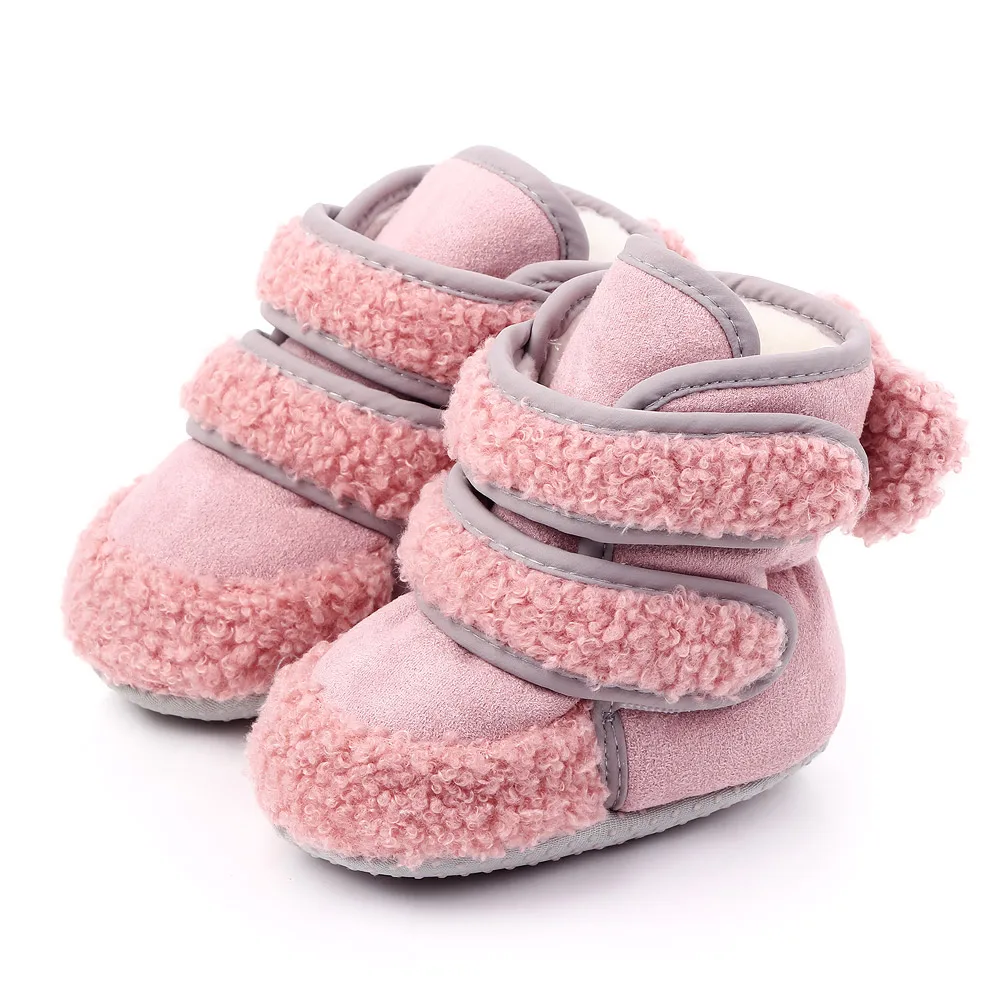 Hook&loop warm baby toddler winter boots for boys and girls