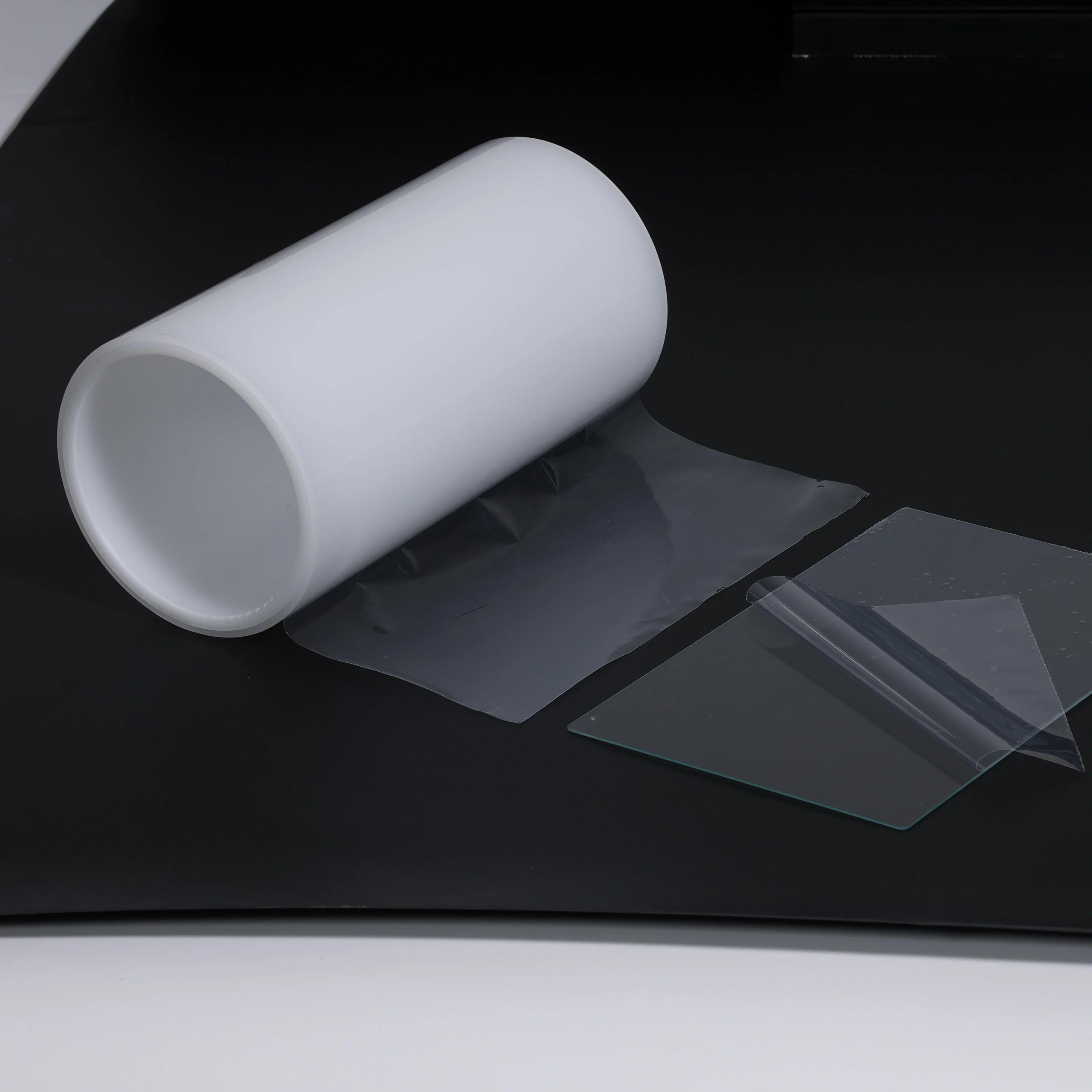 High gloss plastic acrylic smooth surfaces flexible clear transparent color pe self-adhesive film
