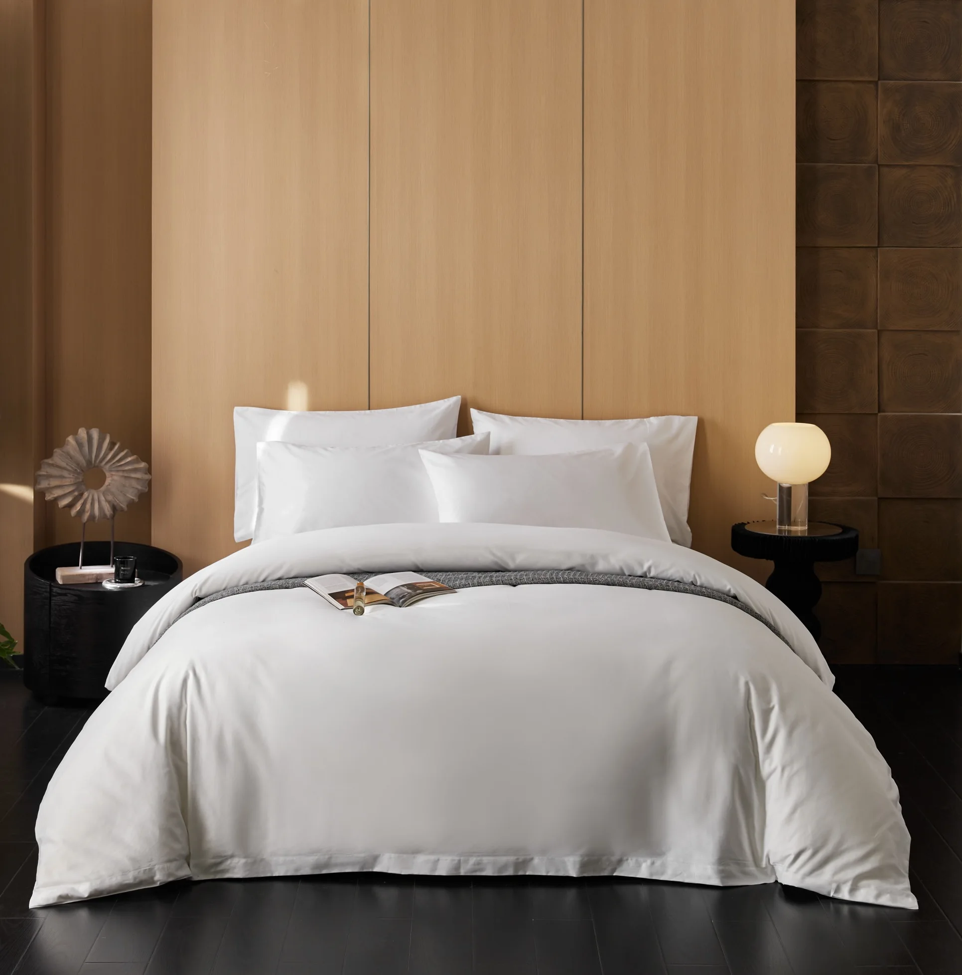 SANHOO гостиничное постельное белье от производителя роскошное белое для отеля 300 ТК комплект из 4 предметов