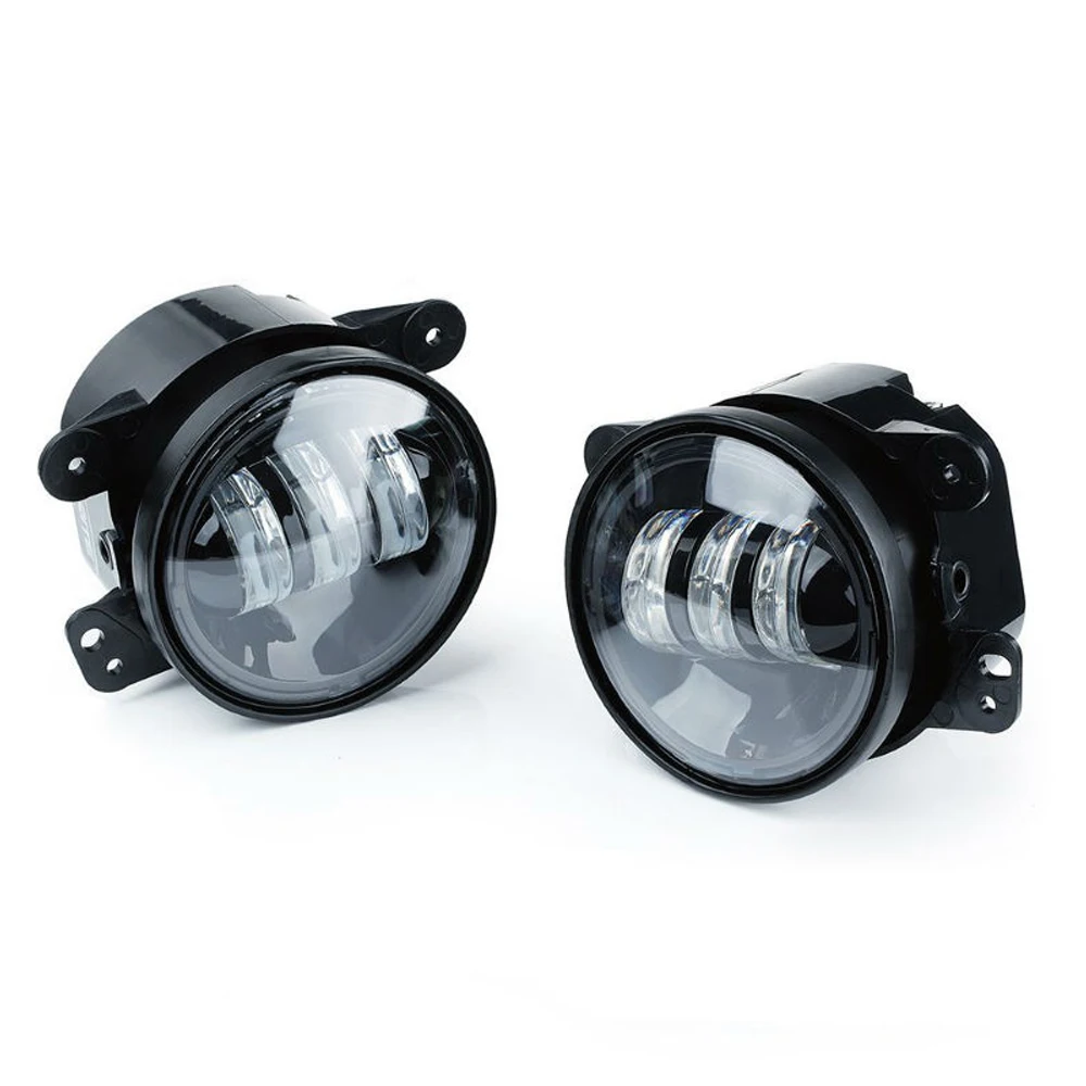 Tiroflx 4Inch Round Led Fog Lights 30W 6000K White yellow Halo Ring DRL Off Road Fog Lamps