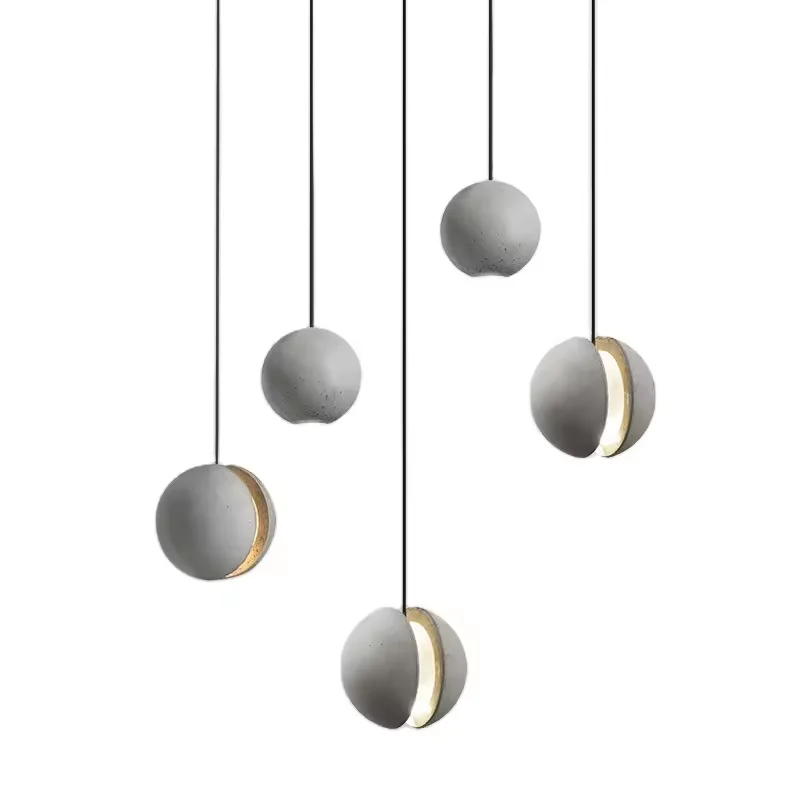 Wholesale concrete cement hanging lamps Restaurant decorated LED cement chandelier light pendant lamp