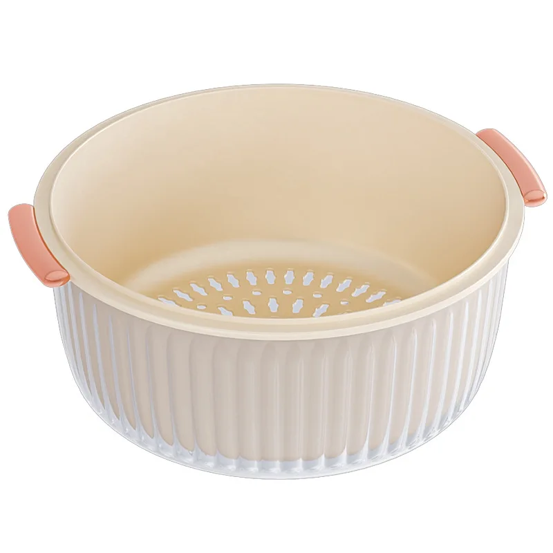 Xinlejiaju новая Толстая корзина с двойным сливом для кухни мытья фруктов круглая двухслойная оптовая продажа