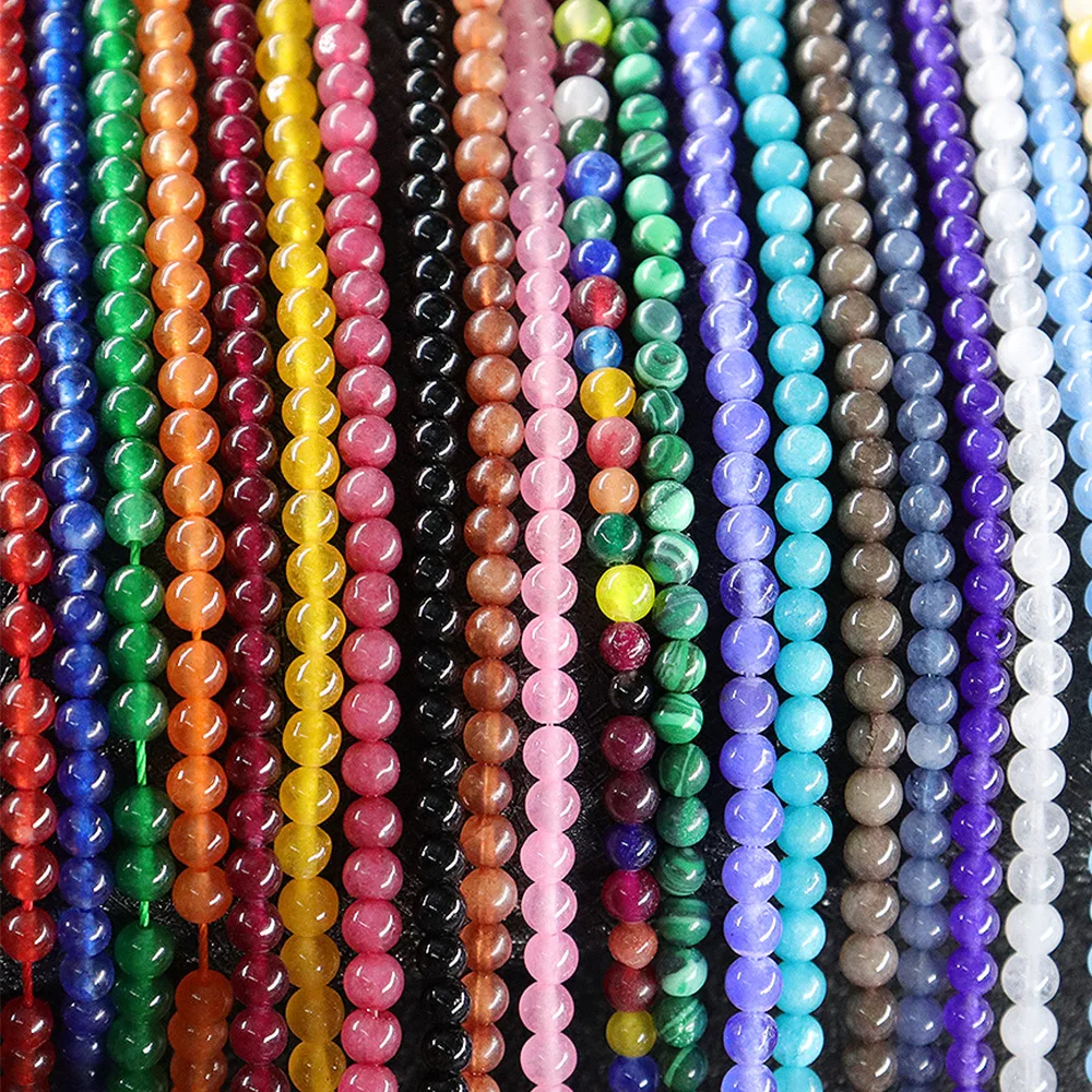 Round Loose 3mm Gemstone Stone Beads Agate Natural Loose Matte Gemstone Stone Beads For Jewelry Making