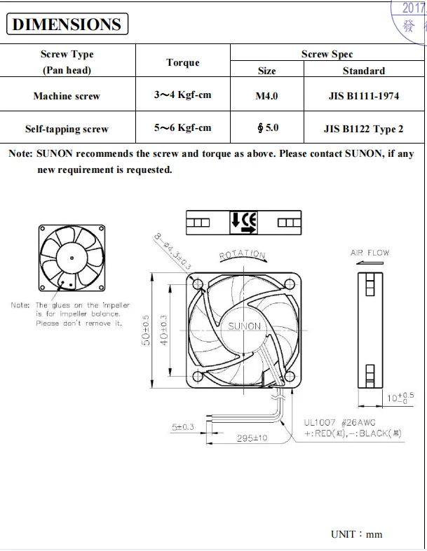 Square Shape Electron Sunon Axial Flow Cooling Fan 12v Mf50101v1-1000c-a99