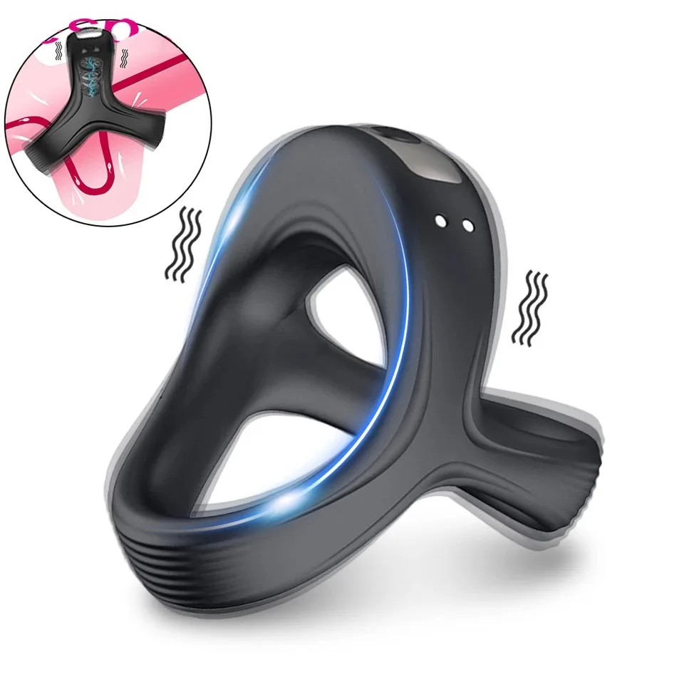 Powerful Cock Ring Vibrator Sex Toys  Penis Cock ring  Delay Ejaculation Sexules  Toys Goods for Man