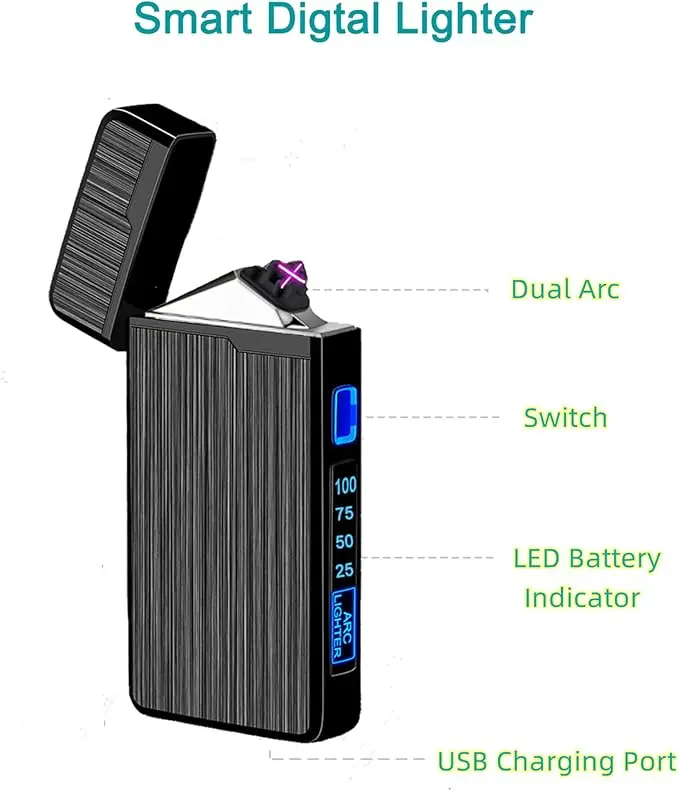 Lighter USB Electronic Rechargeable Lighter Portable Lighter with Switch