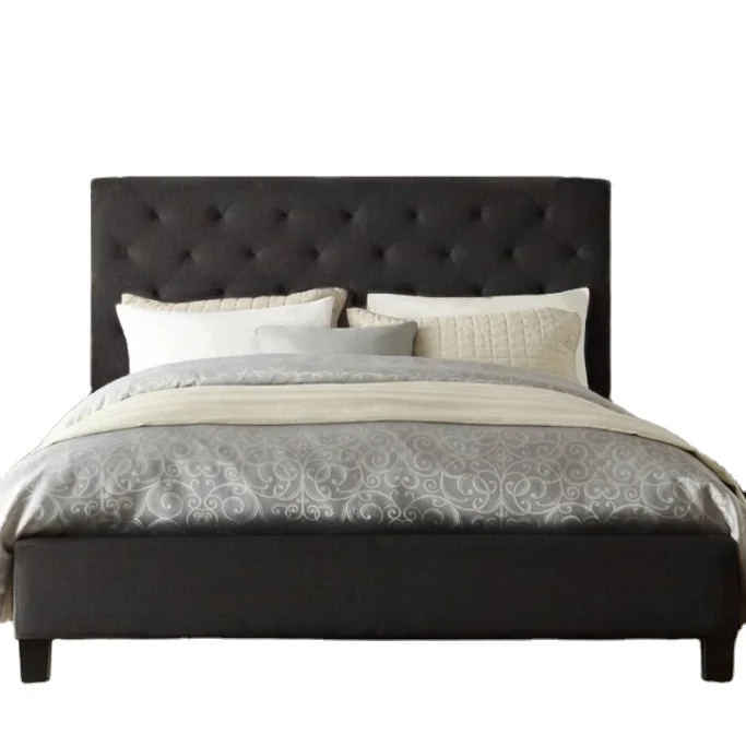 Modern Wholesale High Grade Fabric Luxury Bedroom Wooden Custom King Size Beds