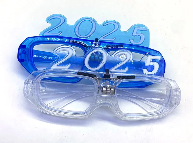 LED Number Glasses LED Flashing 2025 Light Up Party Sunglasses Luminous Eyewear Xmas Gift New Year Party Props