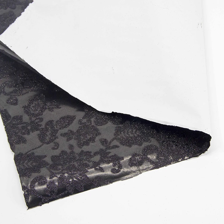 wholesale rose flower flocking art wrapping paper for gift