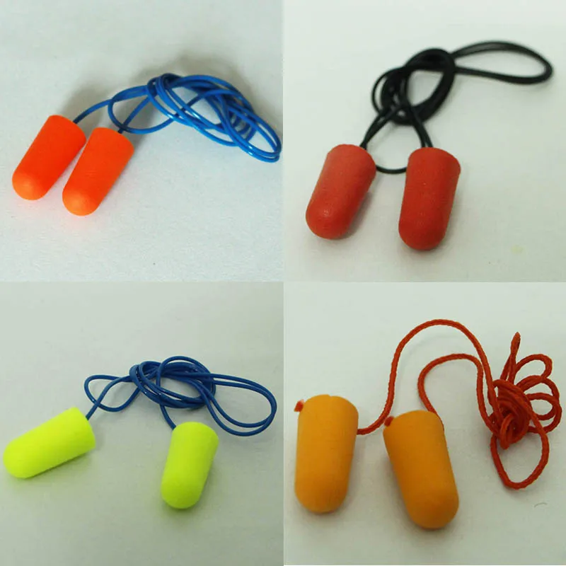 Good Quality Sponge Safety Earplugs Ear Plug with cotton cord Ear Protector
