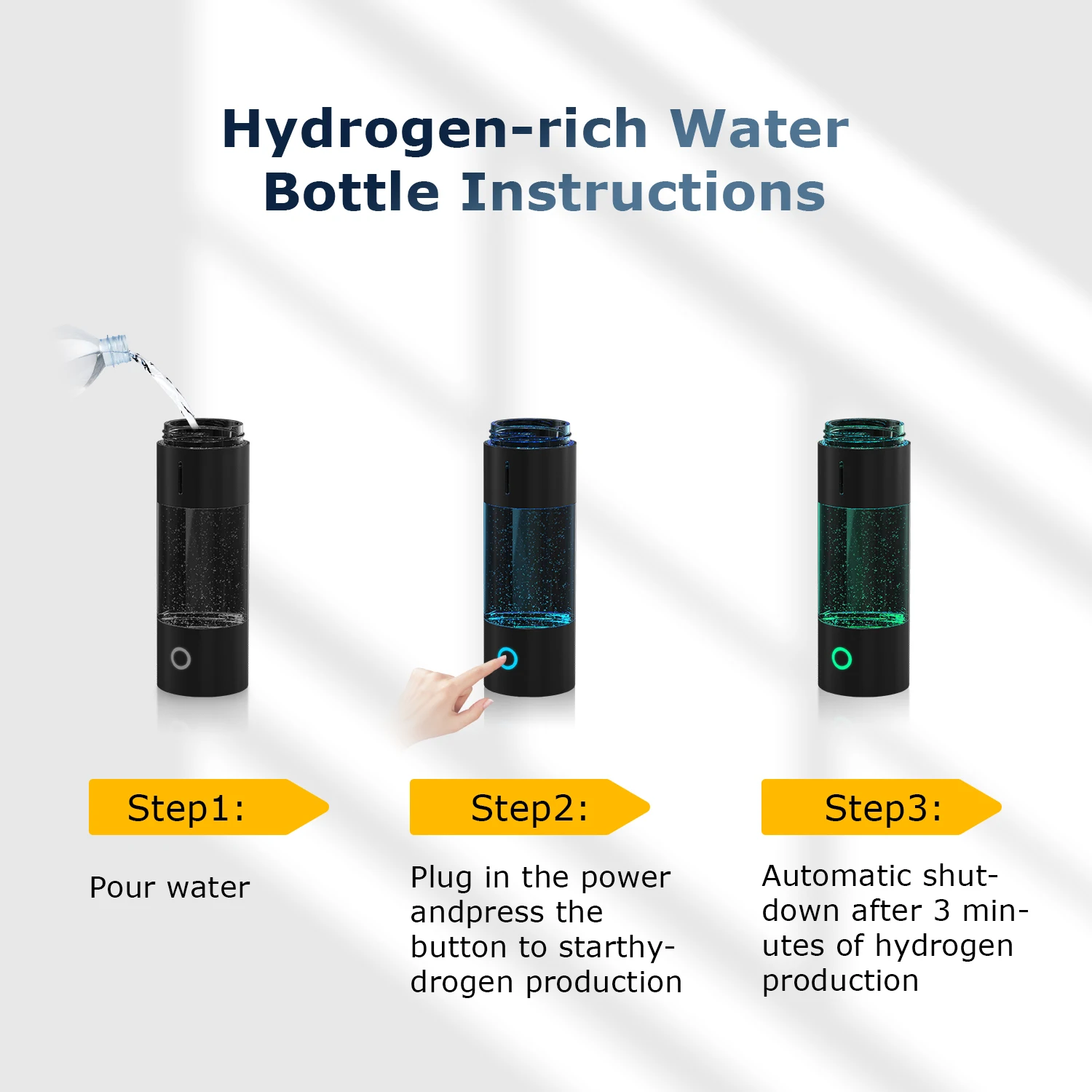 Cost-effective Factory Wholesale High Hydrogen Content  Hydrogen Water Bottle,Portable Hydrogen Water Bottle Generator.
