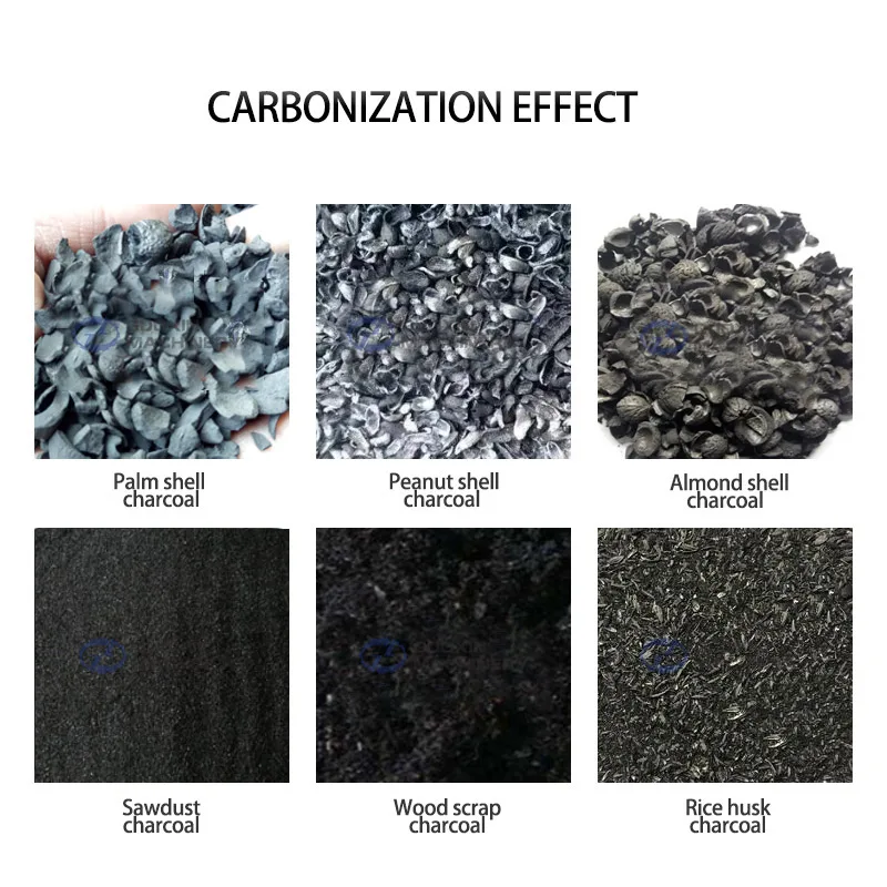 Drum type continuous carbonizer coal carbonization furnace rotary kiln reactor pyrolysis hot air carbonization stove for coal
