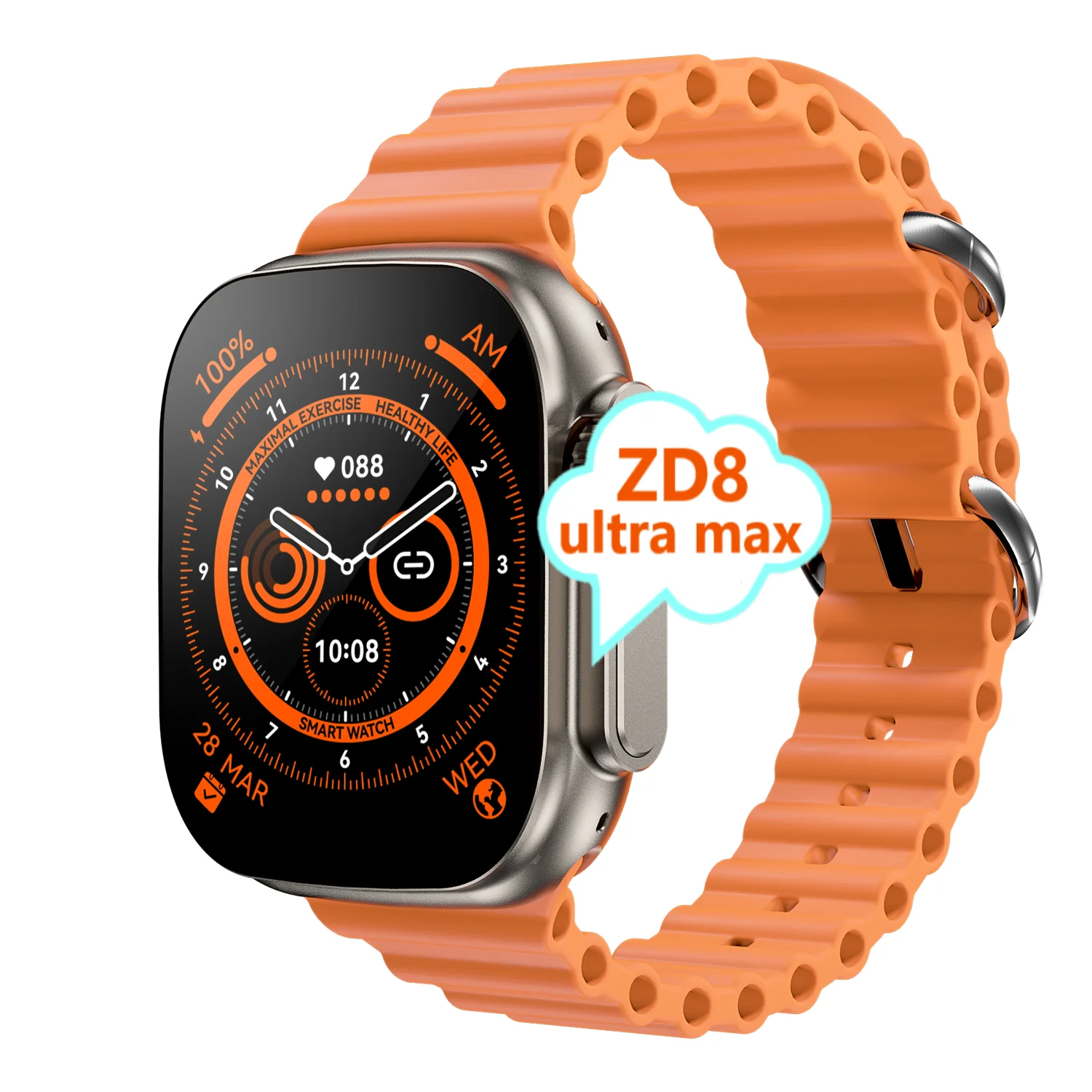Explosion-proof screen zd8 um z8 ultra max smartwatch aluminum buckle z8um z8 zd8 ultra max series 8 ultra smart watch 8