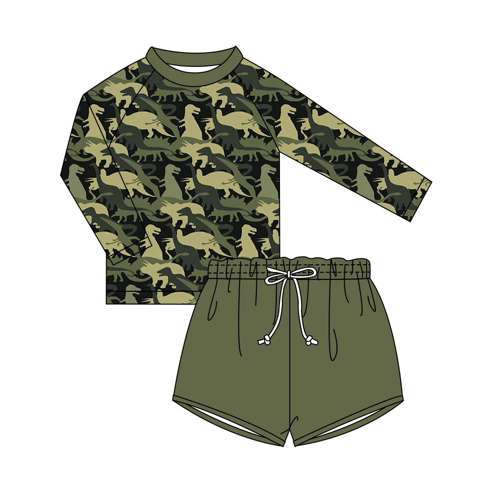 2022 Wholesale OEM Boys Swimwear Kids Bikini Boys Shorts Two Piece Swimsuit Beach Wear