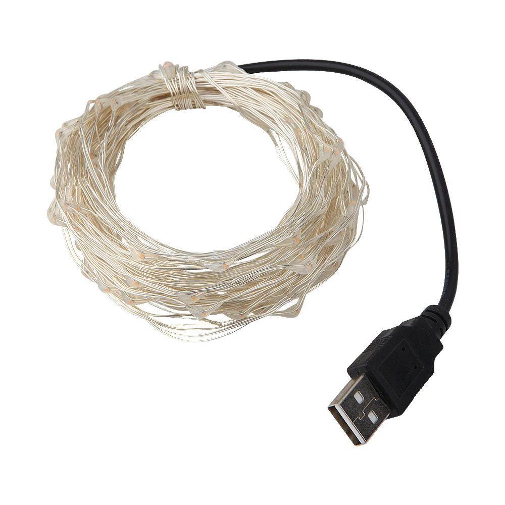 Twinkle Dimmer Usb Copper Wire Battery Decorative Solar Led Christmas String Light Outdoor Led String Lights