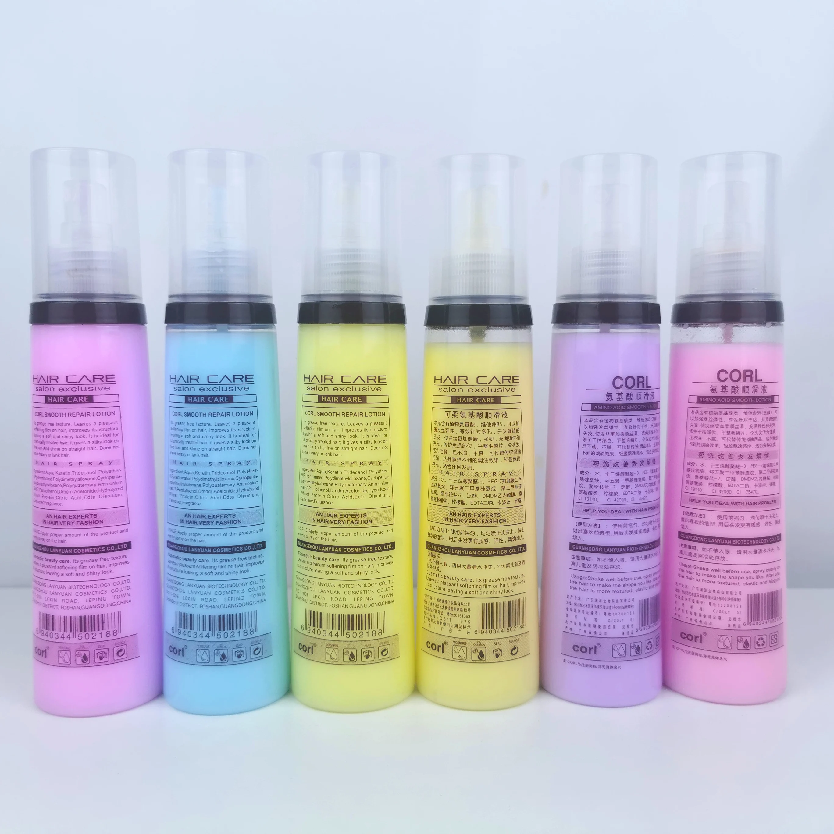 Private Label 200ml Amino Acid Shiny Hair Care Spray Spray Smooth Repair Conditioning Softening Corl Sunshine Hair Spray