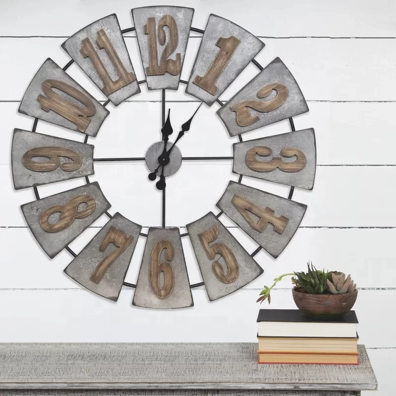 24inch 60cm large decorative metal wall clock