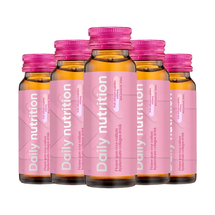 OEM ODM Natural Liquid Collagen Drink Marine Collagen Supplement with Hyaluronic Acid Collagen Oral Liquid For Women
