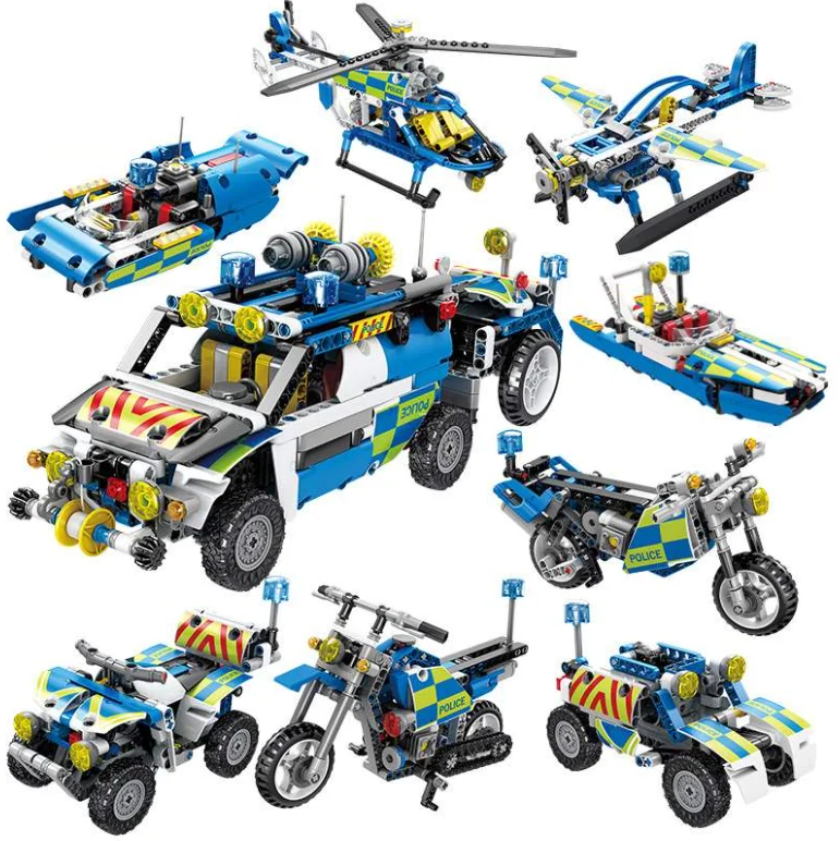
kaizi 2 In 1 Compatible technical gear Helicopter Plane Motorcycle Ship Boat Moc Building Block Kit Mechanical Model Bricks Toys 
