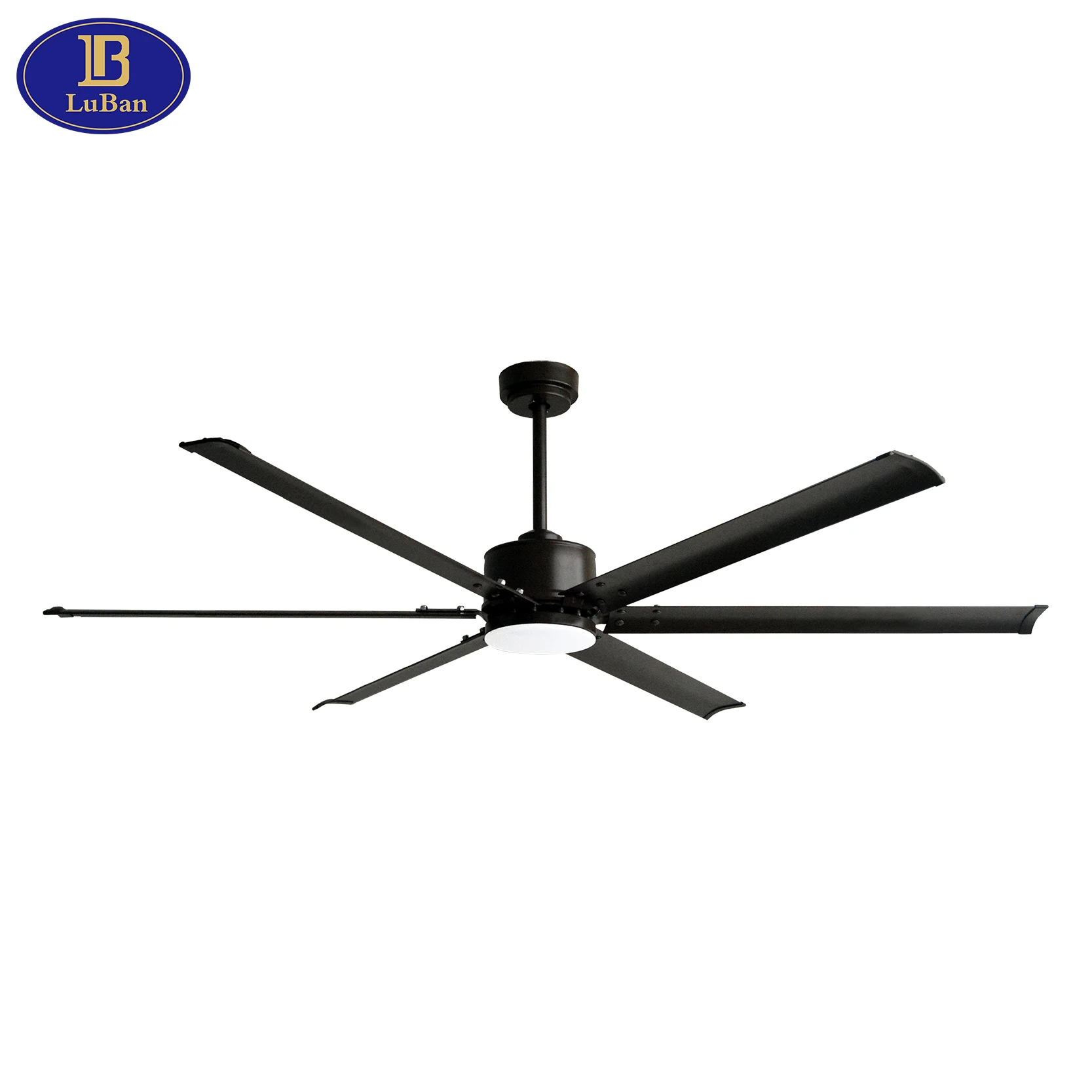 Large 72 inch Ceiling Fan with Remote Control, 6 aluminum Blades, Noiseless Reversible DC Motor, 6-speed, 20W LED