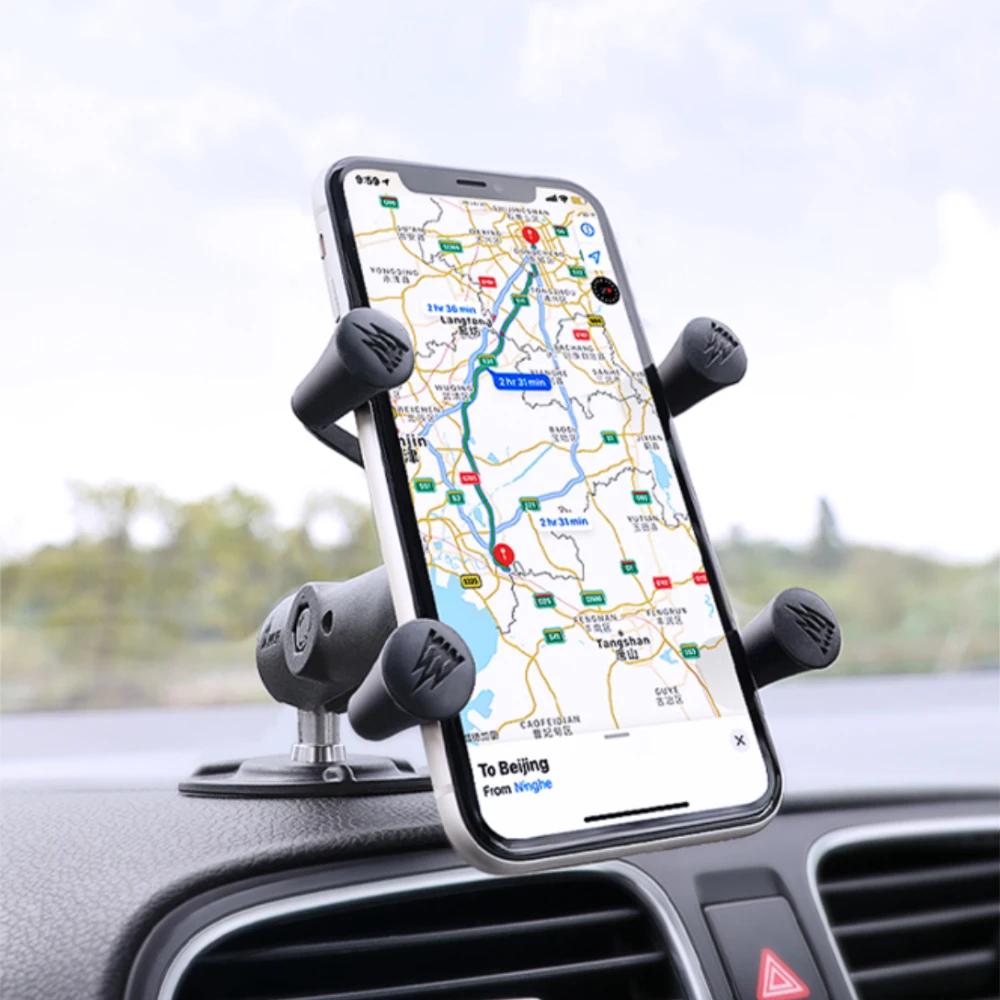 MWUPP Newest Car Phone Holder Small X Sticker Stand Universal Mount