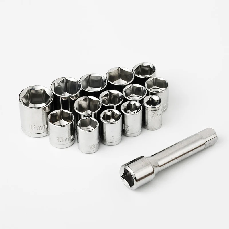 40 Pieces 3/8 Inch Torque Wrench Carbon Steel Torx Socket Home Repair General Tools Set