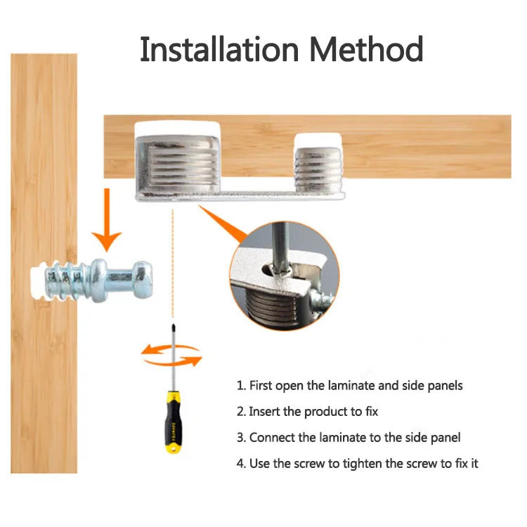 Furniture connect hardware with screw Glass Support Shelf Support
