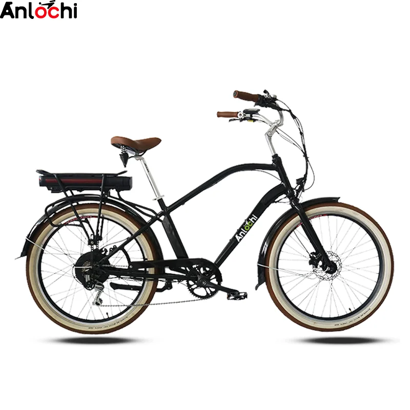 ANLOCHI fashion design Vintage Retro E bike 500W Moped Style 48V 7speed city Road Bike 26inch for adult