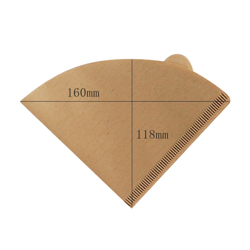 High Quality Low Price V60 Paper Coffee Filter Household Pour Over Coffee Maker Accessories unbleached filter paper