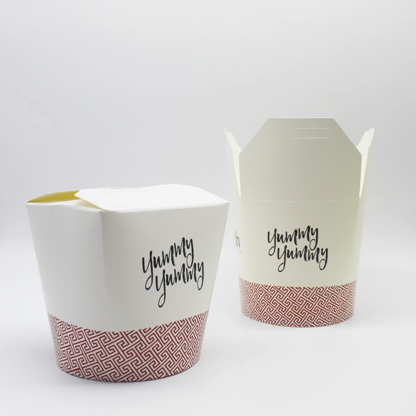 Manufactured PLA or PE coated biodegradable Kraft Bamboo Paper Noodle box