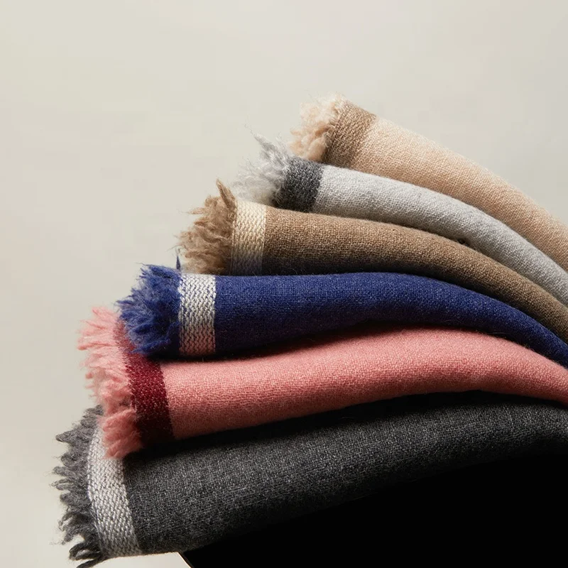 Женский Тонкий кашемировый шарф теплый мягкий в стиле 80-х