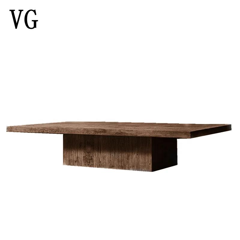 Contemporary design oak antique living room furniture, custom sized natural wood accent coffee table