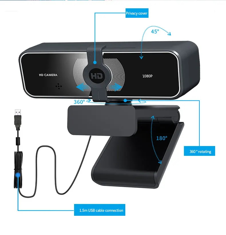 Fufan Plug And Play Cheapest Webcams Full Hd 1080p Webcam Usb Computer Camera Pc Digital Web Camera