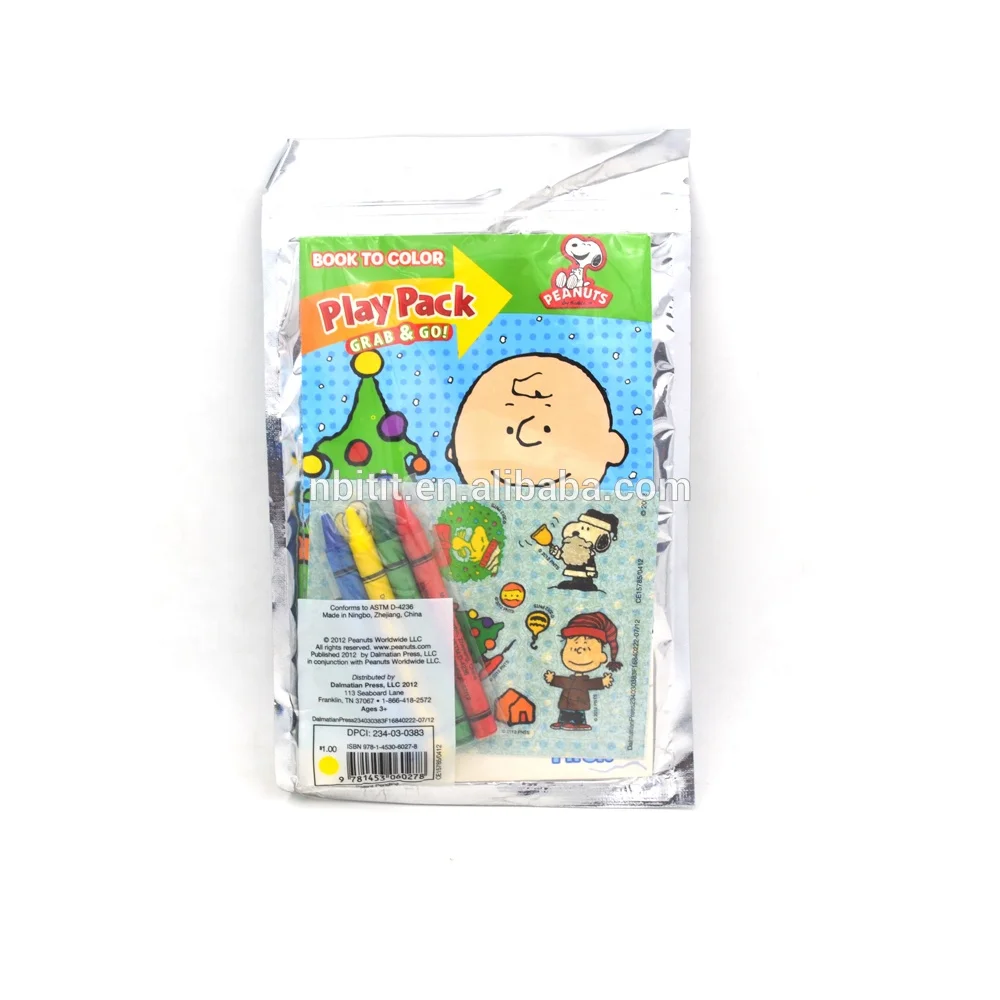 DIY drawing book with Crayon and cartoon sticker set