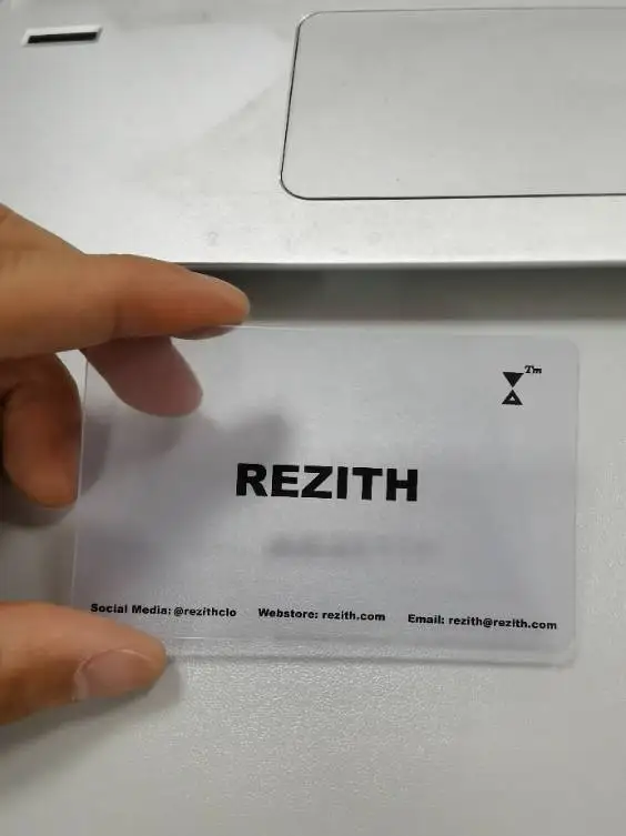 0.76mm hard thickness high quality transparent clear plastic pvc business cards printing