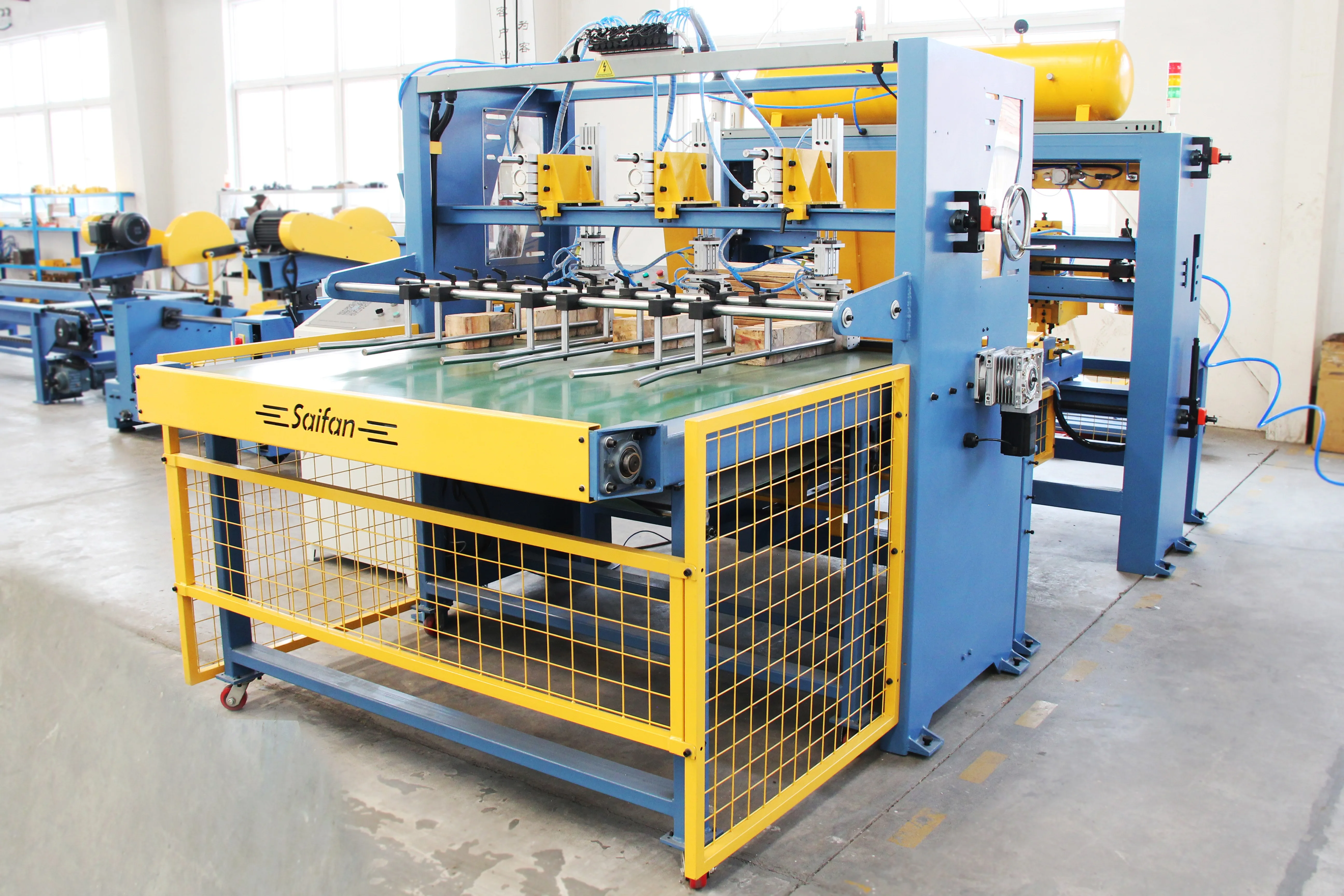 HICAS Wooden Pallet Leg Nailer nailing Machine Automatic Wooden Pallet Equipment