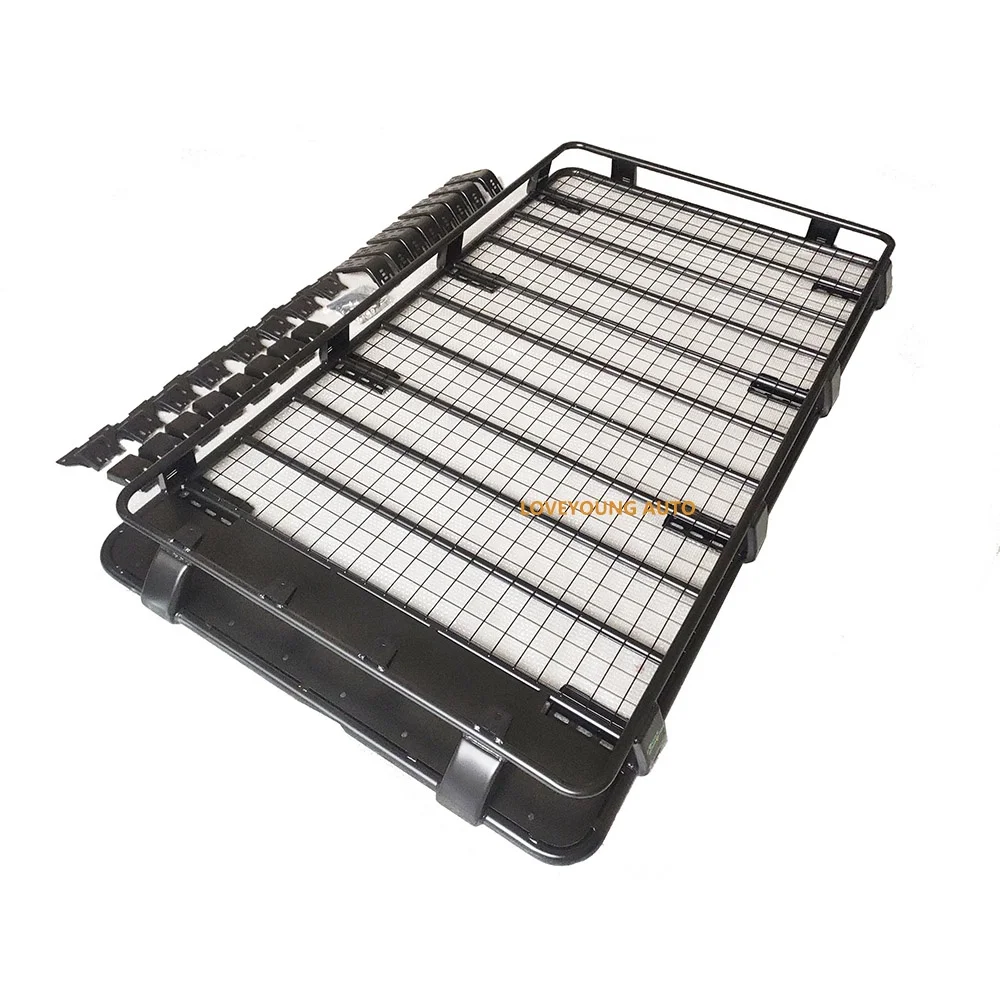 Aluminum Cheaper Roof Rack Carrier Flat Type Gutter Mounts to car roof Carrier for LC80 Y61 Y60