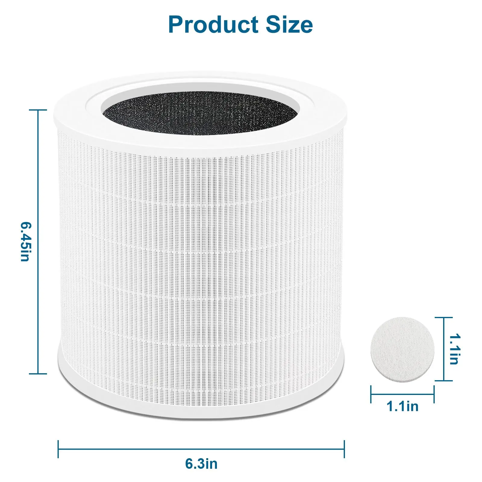 Factory Price A2001 Air Purifier Filter Compatible Part Number AF-2001 H13 Replacement Filter A2001 3 in 1 HEPA Filter