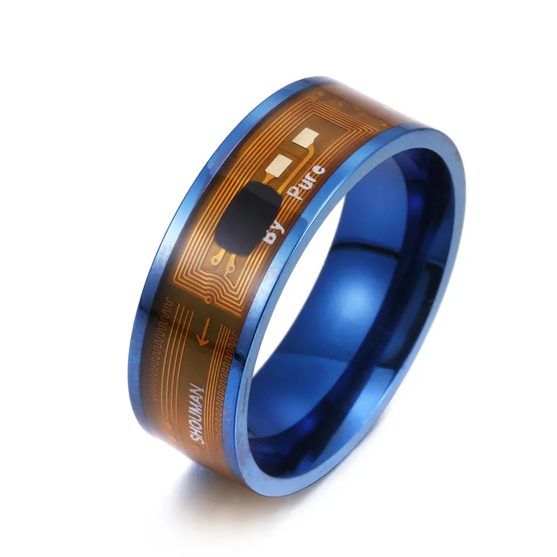 Titanium Steel Smart Ring Men Wearable Electronic Components Fashion Rings For Phone Accessories Intelligent Finger NFC Ring