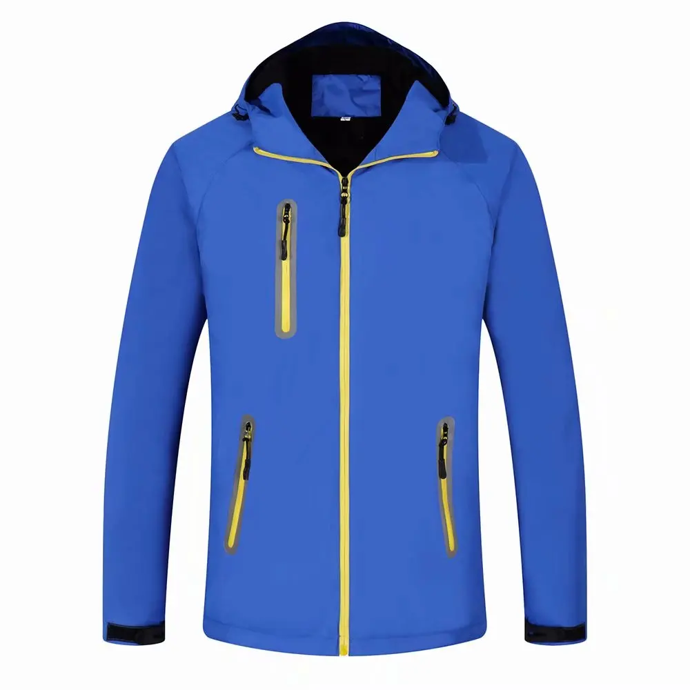  Taslon тонкая Высококачественная Светоотражающая куртка с логотипом на заказ ветрозащитная и водонепроницаемая вышивкой