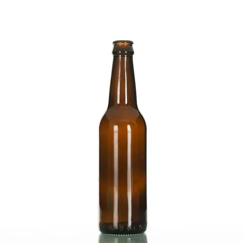 Wholesale glass bottle beer 330ml 500ml empty beer bottle amber transparent custom beer bottle