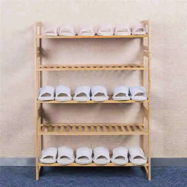 BAMBKIN Home storage  2-6 tier shoe rack storage rack  shelf bamboo shoe cabinet