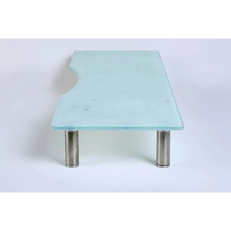 Manufachture new arrival height adjustable marbling glass monitor riser for laptop