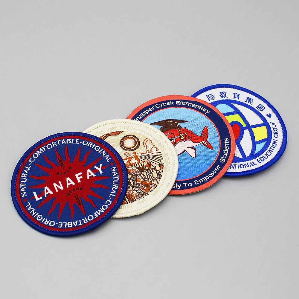 Custom Logo 3D Embroidery Patch Adhesive Woven Patches with Sequins for Clothing Canvas Fabric Resin Style Sew-On Design